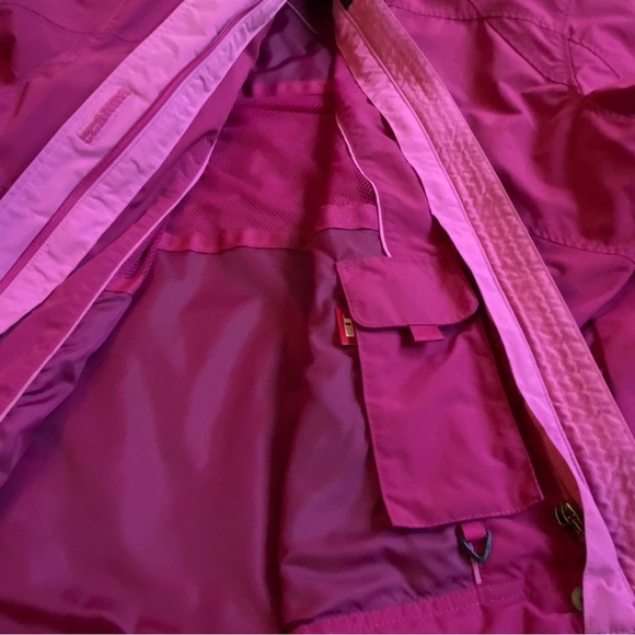 LL Bean Womens Size XL Nylon Double Zip Jacket Pink/Purple Hooded Full Zip OBCY8 - Picture 9 of 10